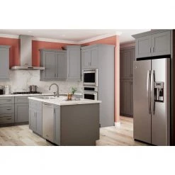 Home Decorators Collection Veiled Gray Shaker Assembled Plywood Stock Matching Kitchen Cabinet Toe Kick 96 in. x 4.5 in. x 0.125 in. -Home Decorators Soldes gray home decorators collection kitchen cabinet toe kicks mtk8 vg 4f 1000