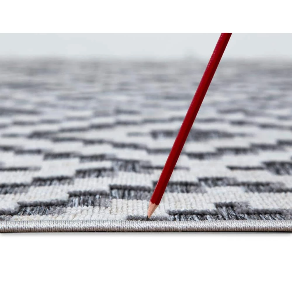 Home Decorators Collection Samba Square Gray 8 ft. x 10 ft. Indoor/Outdoor Area Rug 4 Home Decorators Collection Samba Square Gray 8 ft. x 10 ft. Indoor/Outdoor Area Rug - Image 2