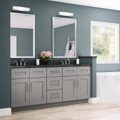 Home Decorators Collection Tremont Pearl Gray Plywood Shaker Stock Assembled Wall Kitchen Cabinet Crown Molding 96 in. x 3 in. x 2.5 in. -Home Decorators Soldes gray painted home decorators collection kitchen cabinet moulding cm8 pg 1f 1000