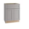 Home Decorators Collection Washington Veiled Gray Plywood Shaker Stock Assembled Base Kitchen Cabinet Soft Close 24 in. x 34.50 in. x 24 in.