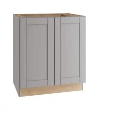 Home Decorators Collection Veiled Gray Plywood Shaker Stock Assembled Base Kitchen Cabinet Soft Close FH (27 in. x 34.5 in. x 24 in.)