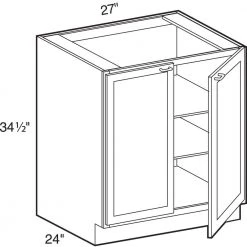 Home Decorators Collection Veiled Gray Plywood Shaker Stock Assembled Base Kitchen Cabinet Soft Close FH (27 in. x 34.5 in. x 24 in.) -Home Decorators Soldes gray thermofoil home decorators collection assembled kitchen cabinets b27fh wvg c3 1000