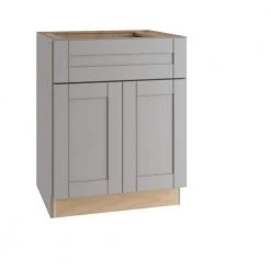 Home Decorators Collection Washington Veiled Gray Plywood Shaker Stock Assembled Base Kitchen Cabinet Soft Close 30 in. x 34.50 in. x 24 in.