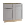 Home Decorators Collection Washington Veiled Gray Plywood Shaker Stock Assembled Base Kitchen Cabinet Sink Base 36 in. x 34.50 in. x 24 in. -Home Decorators Soldes gray thermofoil home decorators collection assembled kitchen cabinets sb36 wvg 64 1000