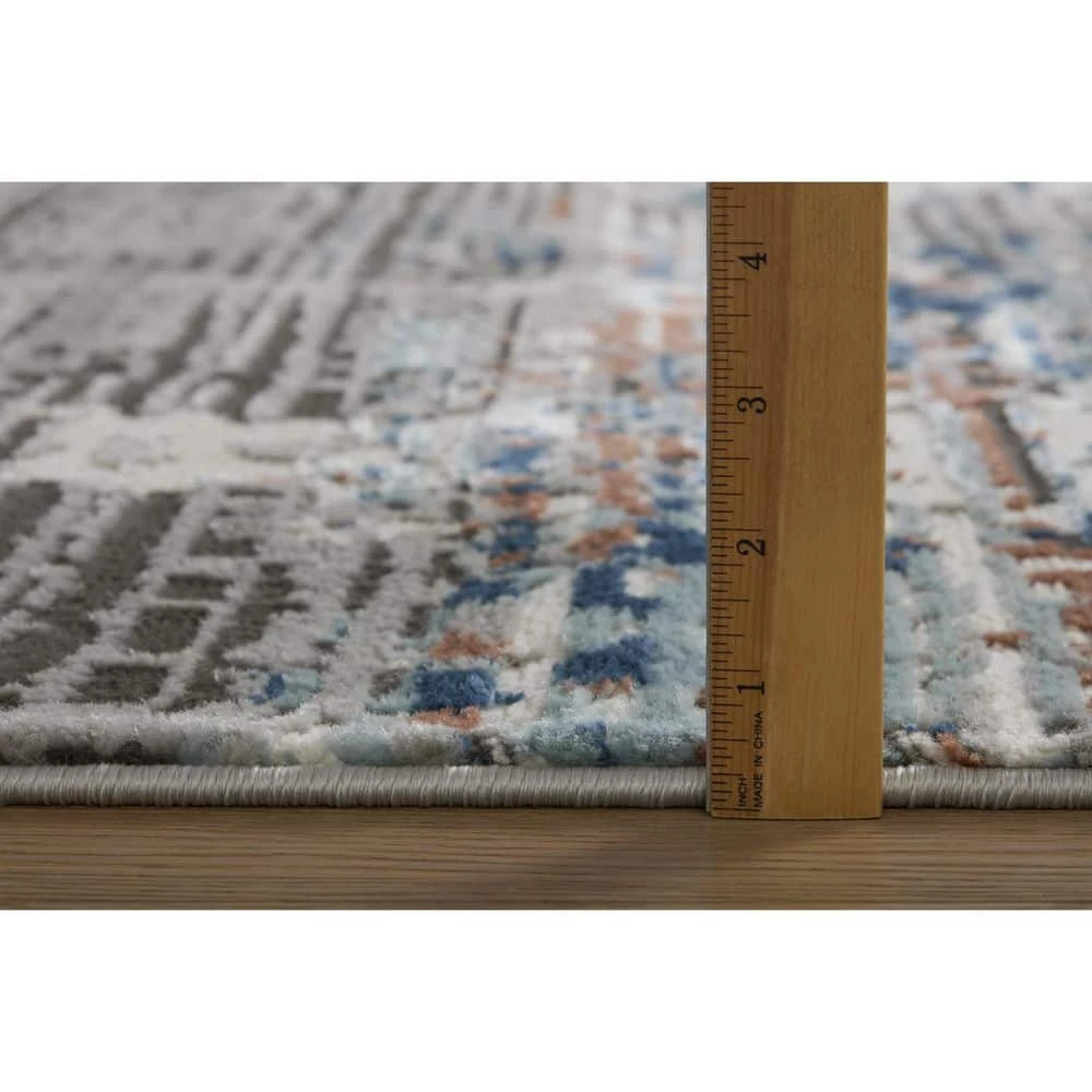 Home Decorators Collection Salene Grey/Grey 7 ft. 11 in. x 10 ft. 6 in. Abstract Polypropylene/Polyester Area Rug 5 Home Decorators Collection Salene Grey/Grey 7 ft. 11 in. x 10 ft. 6 in. Abstract Polypropylene/Polyester Area Rug - Image 3