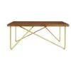 Home Decorators Collection Rectangular Haze Finish Wood Coffee Table with Brass Metal Base (42 in. W x 17.25 in. H) -Home Decorators Soldes haze brass home decorators collection coffee tables ac b 2609 103 64 1000