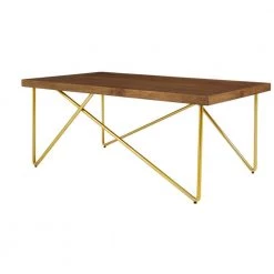 Home Decorators Collection Rectangular Haze Finish Wood Coffee Table with Brass Metal Base (42 in. W x 17.25 in. H) -Home Decorators Soldes haze brass home decorators collection coffee tables ac b 2609 103 c3 1000