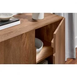 Home Decorators Collection Haze Oak Finish Wood Cabinet with Brass Finish Metal Base (33 in. W x 29.75 in. H) -Home Decorators Soldes haze brass home decorators collection media storage acb 2609 29 1d 1000