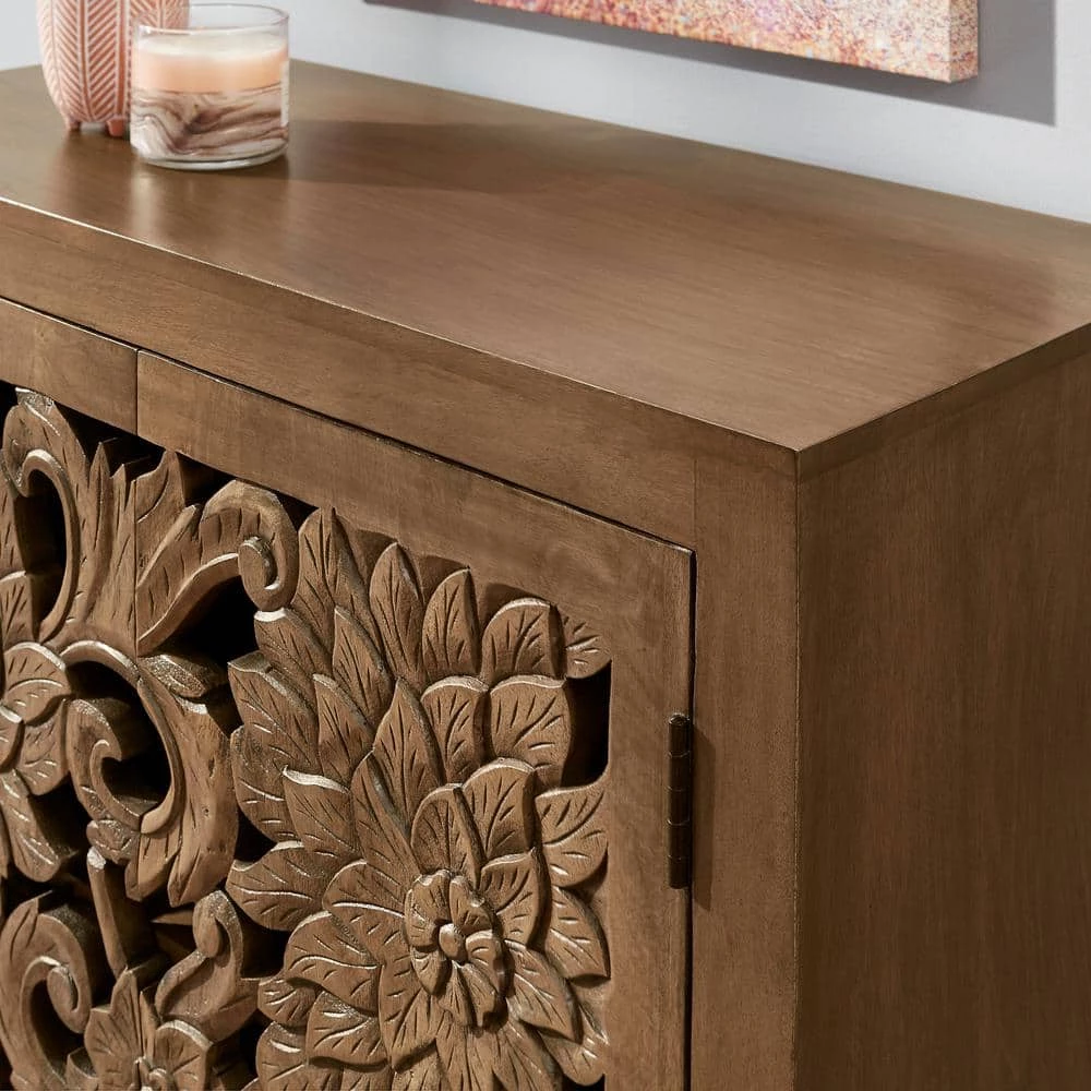 Home Decorators Collection Nadia Carved Haze Accent Cabinet with Solid Wood 6 Home Decorators Collection Nadia Carved Haze Accent Cabinet with Solid Wood - Image 4