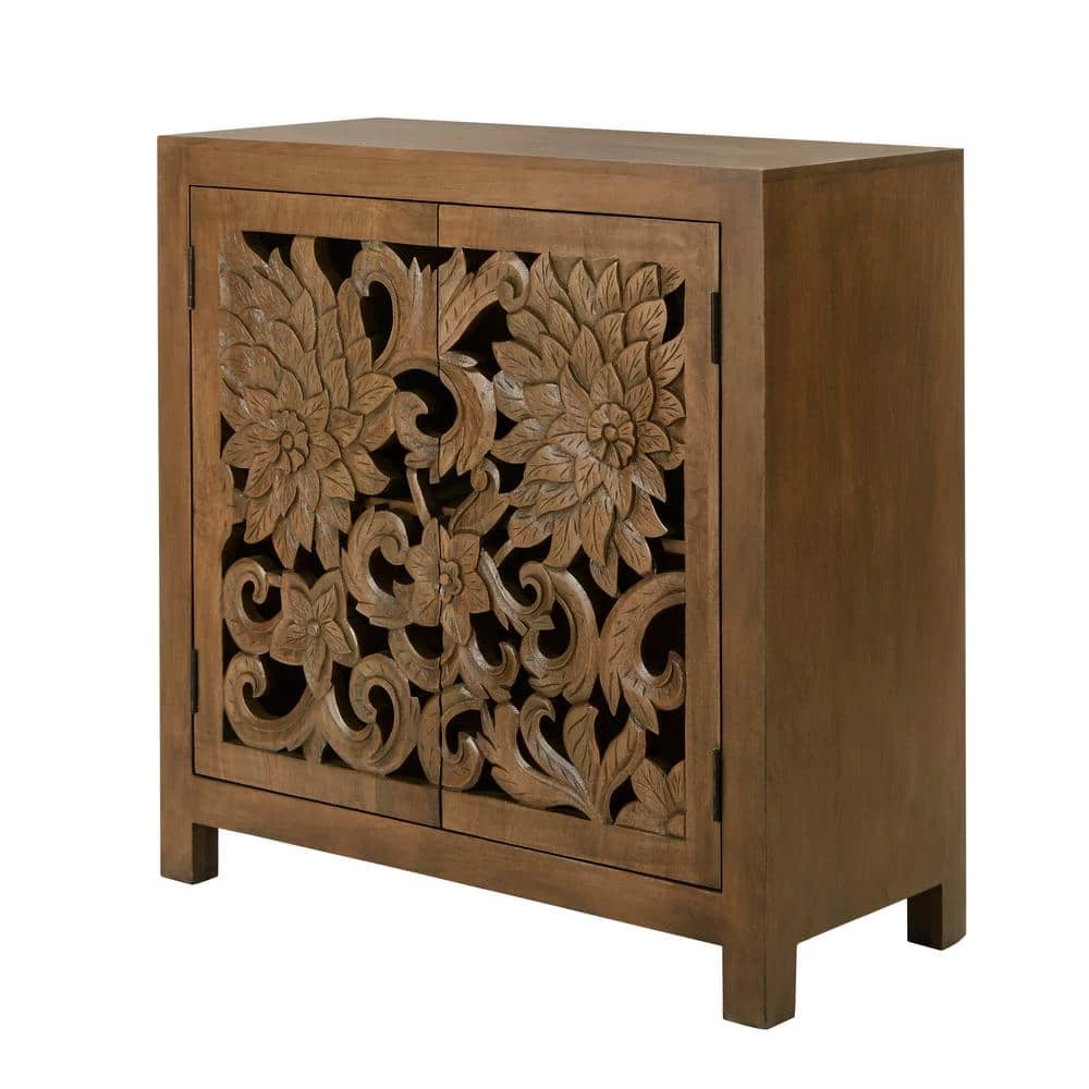 Home Decorators Collection Nadia Carved Haze Accent Cabinet with Solid Wood 4 Home Decorators Collection Nadia Carved Haze Accent Cabinet with Solid Wood - Image 2