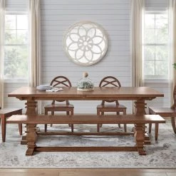 Home Decorators Collection Eldridge - Trestle Dining Bench in Haze -Home Decorators Soldes haze home decorators collection dining benches hd08 f01wd 40 1000