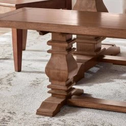 Home Decorators Collection Eldridge - Trestle Dining Bench in Haze -Home Decorators Soldes haze home decorators collection dining benches hd08 f01wd 66 1000