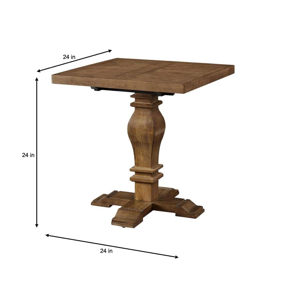 Home Decorators Collection Eldridge - Pedestal End Table In Haze 4 Home Decorators Collection Eldridge - Pedestal End Table In Haze - Image 2
