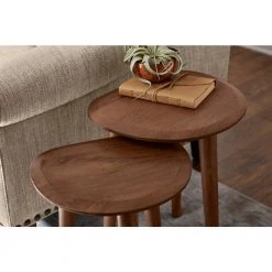 Home Decorators Collection Haze Finish Wood Accent Tables (Set of 2) (16 in. W x 21 in. H) -Home Decorators Soldes haze home decorators collection nesting tables acb 2609 115 40 1000