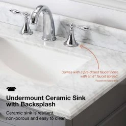 Home Decorators Collection Sonoma 24 in. W x 20 in. D x 34 in. H Bath Vanity in Pebble Gray with White Carrara Marble Top 21 Home Decorators Collection Sonoma 24 in. W x 20 in. D x 34 in. H Bath Vanity in Pebble Gray with White Carrara Marble Top -Home Decorators Soldes home decorators collection bathroom vanities with tops 9784800240 77 1000