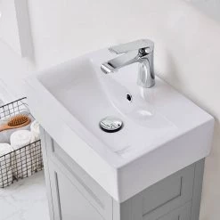 Home Decorators Collection Arvesen 18 in. W x 12 in. D Vanity in Dove Grey with Ceramic Vanity Top in White with White Sink -Home Decorators Soldes home decorators collection bathroom vanities with tops arvesen 18g a0 1000