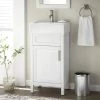 Home Decorators Collection Arvesen 18 in. W x 12 in. D Vanity in White with Ceramic Vanity Top in White with White Sink -Home Decorators Soldes home decorators collection bathroom vanities with tops arvesen 18w 64 1000