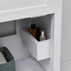 Home Decorators Collection Arvesen 18 in. W x 12 in. D Vanity in White with Ceramic Vanity Top in White with White Sink -Home Decorators Soldes home decorators collection bathroom vanities with tops arvesen 18w 77 1000