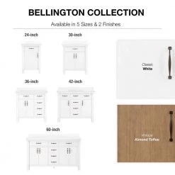 Home Decorators Collection Bellington 24 in. W x 22 in. D x 34.5 in. H Bath Vanity in Almond Toffee with White Engineered Stone Top 27 Home Decorators Collection Bellington 24 in. W x 22 in. D x 34.5 in. H Bath Vanity in Almond Toffee with White Engineered Stone Top -Home Decorators Soldes home decorators collection bathroom vanities with tops bellington 24 31 1000
