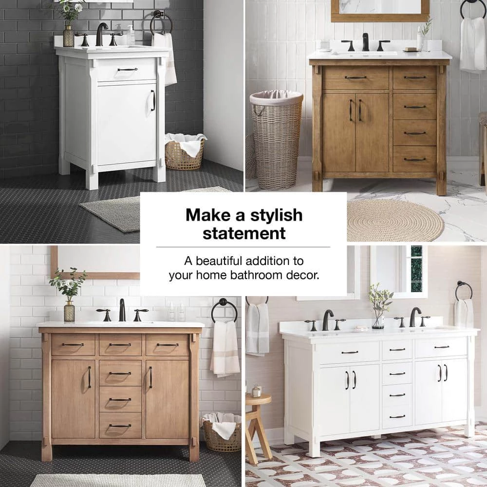 Home Decorators Collection Bellington 24 in. W x 22 in. D x 34.5 in. H Bath Vanity in Almond Toffee with White Engineered Stone Top 14 Home Decorators Collection Bellington 24 in. W x 22 in. D x 34.5 in. H Bath Vanity in Almond Toffee with White Engineered Stone Top - Image 12