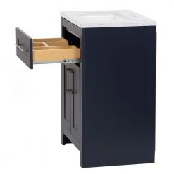 Home Decorators Collection Clady 24.5 in. W x 18.75 in. D Bath Vanity in Deep Blue with Cultured Marble Vanity Top in Silver Ash with White Sink -Home Decorators Soldes home decorators collection bathroom vanities with tops hd2024p2 db 31 1000