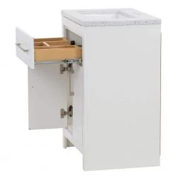 Home Decorators Collection Clady 24.5 in. W x 18.75 in. D Bath Vanity in White with Cultured Marble Vanity Top in Silver Ash with White Sink -Home Decorators Soldes home decorators collection bathroom vanities with tops hd2024p2 wh 31 1000