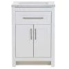 Home Decorators Collection Clady 24.5 in. W x 18.75 in. D Bath Vanity in White with Cultured Marble Vanity Top in Silver Ash with White Sink -Home Decorators Soldes home decorators collection bathroom vanities with tops hd2024p2 wh 64 1000