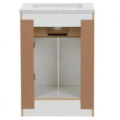 Home Decorators Collection Clady 24.5 in. W x 18.75 in. D Bath Vanity in White with Cultured Marble Vanity Top in Silver Ash with White Sink -Home Decorators Soldes home decorators collection bathroom vanities with tops hd2024p2 wh 66 1000