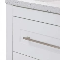 Home Decorators Collection Clady 30.5 in. W x 18.75 in. D Bath Vanity in White with Cultured Marble Vanity Top in Silver Ash with White Sink -Home Decorators Soldes home decorators collection bathroom vanities with tops hd2030p2 wh 76 1000