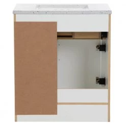 Home Decorators Collection Clady 30.5 in. W x 18.75 in. D Bath Vanity in White with Cultured Marble Vanity Top in Silver Ash with White Sink -Home Decorators Soldes home decorators collection bathroom vanities with tops hd2030p2 wh 77 1000