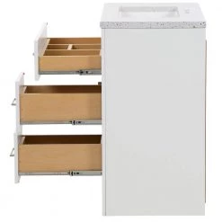 Home Decorators Collection Clady 30.5 in. W x 18.75 in. D Bath Vanity in White with Cultured Marble Vanity Top in Silver Ash with White Sink -Home Decorators Soldes home decorators collection bathroom vanities with tops hd2030p2 wh a0 1000