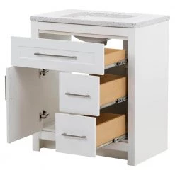 Home Decorators Collection Clady 30.5 in. W x 18.75 in. D Bath Vanity in White with Cultured Marble Vanity Top in Silver Ash with White Sink -Home Decorators Soldes home decorators collection bathroom vanities with tops hd2030p2 wh c3 1000