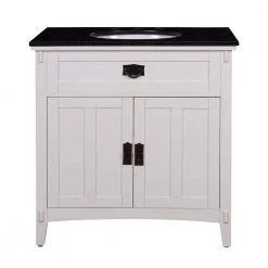 Home Decorators Collection Artisan 33 in. W Vanity in White with Marble Vanity Top in Natural Black with White Sink 9 Home Decorators Collection Artisan 33 in. W Vanity in White with Marble Vanity Top in Natural Black with White Sink -Home Decorators Soldes home decorators collection bathroom vanities with tops md v1758 e1 1000