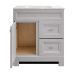 Home Decorators Collection Sedgewood 30-1/2 in. Configurable Bath Vanity in Dove Gray with Solid Surface Top in Arctic with White Sink -Home Decorators Soldes home decorators collection bathroom vanities with tops pplnkdvr30d a0 1000