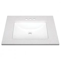 Home Decorators Collection Sedgewood 24-1/2 in. Configurable Bath Vanity in White with Solid Surface Top in Arctic with White Sink -Home Decorators Soldes home decorators collection bathroom vanities with tops pplnkwht24d 66 1000