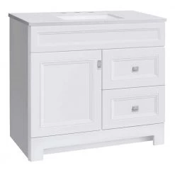Home Decorators Collection Sedgewood 36-1/2 in. Configurable Bath Vanity in White with Solid Surface Top in Arctic with White Sink 26 Home Decorators Collection Sedgewood 36-1/2 in. Configurable Bath Vanity in White with Solid Surface Top in Arctic with White Sink -Home Decorators Soldes home decorators collection bathroom vanities with tops pplnkwht36d 1f 1000