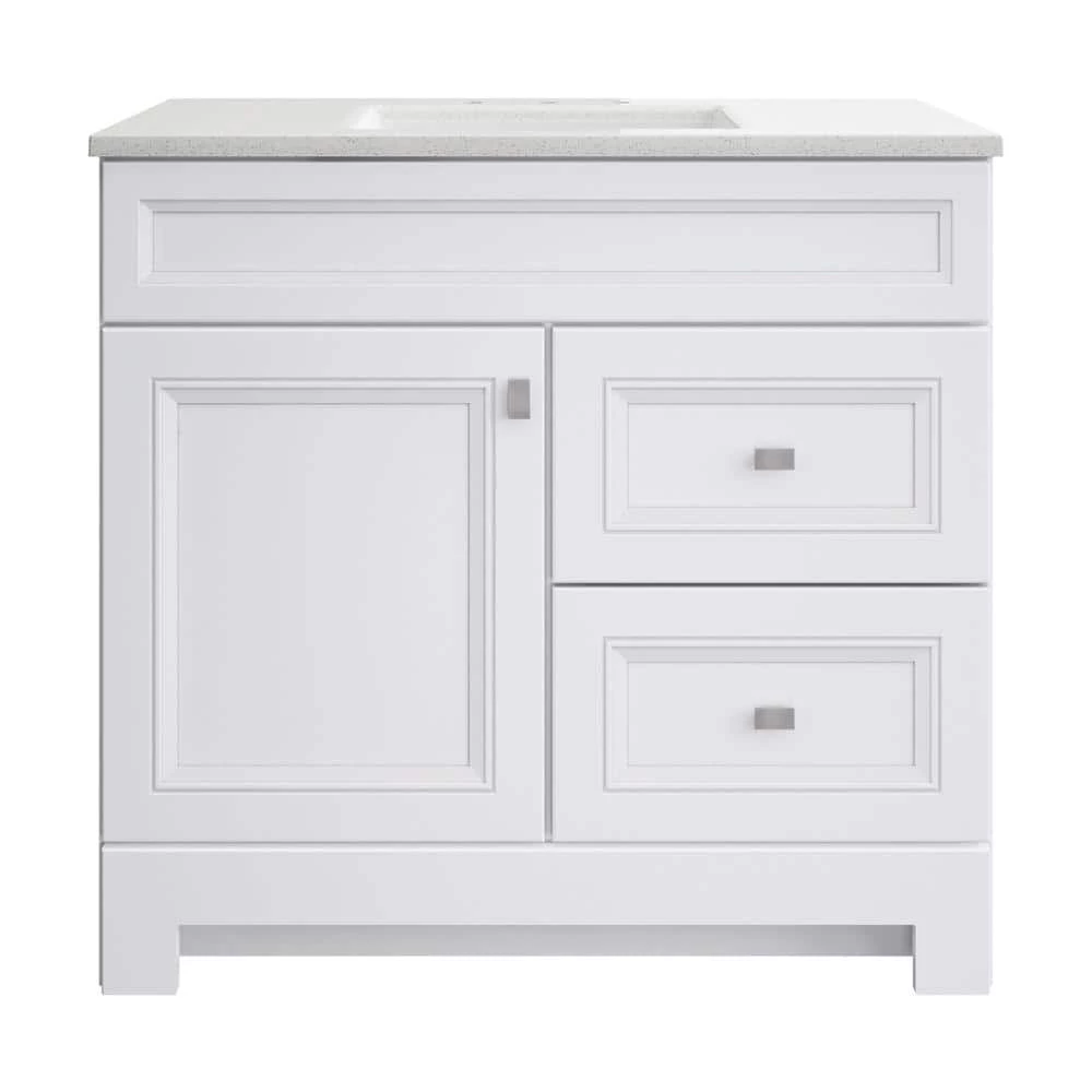 Home Decorators Collection Sedgewood 36-1/2 in. Configurable Bath Vanity in White with Solid Surface Top in Arctic with White Sink 17 Home Decorators Collection Sedgewood 36-1/2 in. Configurable Bath Vanity in White with Solid Surface Top in Arctic with White Sink - Image 15