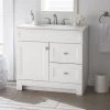 Home Decorators Collection Sedgewood 36-1/2 in. Configurable Bath Vanity in White with Solid Surface Top in Arctic with White Sink -Home Decorators Soldes home decorators collection bathroom vanities with tops pplnkwht36d 64 1000