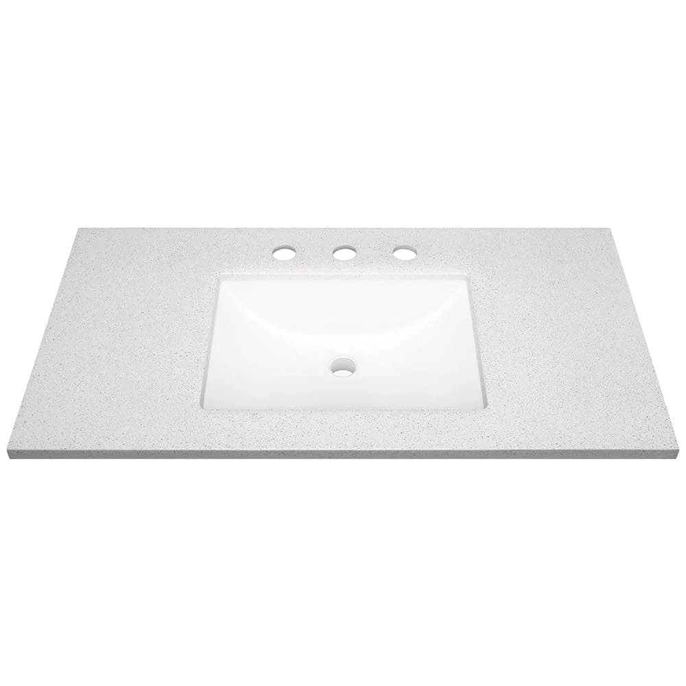 Home Decorators Collection Sedgewood 36-1/2 in. Configurable Bath Vanity in White with Solid Surface Top in Arctic with White Sink 8 Home Decorators Collection Sedgewood 36-1/2 in. Configurable Bath Vanity in White with Solid Surface Top in Arctic with White Sink - Image 6