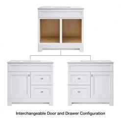 Home Decorators Collection Sedgewood 36-1/2 in. Configurable Bath Vanity in White with Solid Surface Top in Arctic with White Sink 30 Home Decorators Collection Sedgewood 36-1/2 in. Configurable Bath Vanity in White with Solid Surface Top in Arctic with White Sink -Home Decorators Soldes home decorators collection bathroom vanities with tops pplnkwht36d d4 1000