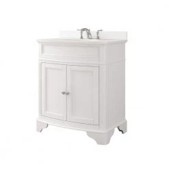 Home Decorators Collection Terryn 31 in. W x 20 in. D x 35 in. H Vanity in White with Engineered White Marble Top and White Sink -Home Decorators Soldes home decorators collection bathroom vanities with tops tj tnv3120wh 40 1000