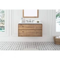 Home Decorators Collection Ventford Reclaimed 36 in. Bath Vanity in Brushed Light Oak with Artificial Carrara Vanity Top with White Basin -Home Decorators Soldes home decorators collection bathroom vanities with tops va wg0501 44 1000