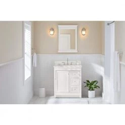 Home Decorators Collection Naples 30 in. W x 21.75 in. D Bath Vanity Cabinet in White -Home Decorators Soldes home decorators collection bathroom vanities without tops nawa3021d 40 1000