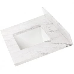 Home Decorators Collection 37 in. W x 22 in. D Stone Effect Vanity Top in Lunar with White Sink -Home Decorators Soldes home decorators collection bathroom vanity tops se3722r lr 76 1000