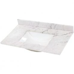 Home Decorators Collection 37 in. W x 22 in. D Stone Effect Vanity Top in Lunar with White Sink -Home Decorators Soldes home decorators collection bathroom vanity tops se3722r lr c3 1000