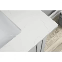 Home Decorators Collection 37 in. W x 22 in. D x 0.75 in. H Quartz Vanity Top in Carrara White with White Basin -Home Decorators Soldes home decorators collection bathroom vanity tops th0384 a0 1000