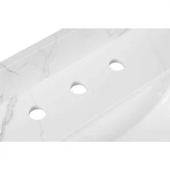 Home Decorators Collection 43 in. W x 22 in. D x 0.75 in. H Engineered Marble Vanity Top in Calacatta White with White Basin -Home Decorators Soldes home decorators collection bathroom vanity tops th0422 44 1000