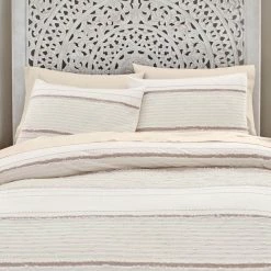 Home Decorators Collection Sonata 3-Piece Natural Ivory Cream Textured Stripe Cotton King Comforter Set 10 Home Decorators Collection Sonata 3-Piece Natural Ivory Cream Textured Stripe Cotton King Comforter Set -Home Decorators Soldes home decorators collection bedding sets 807000281091 40 1000