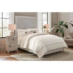 Home Decorators Collection Sonata 3-Piece Natural Ivory Cream Textured Stripe Cotton King Comforter Set 11 Home Decorators Collection Sonata 3-Piece Natural Ivory Cream Textured Stripe Cotton King Comforter Set -Home Decorators Soldes home decorators collection bedding sets 807000281091 a0 1000