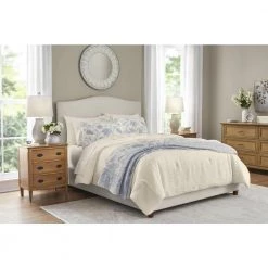 Home Decorators Collection Quinn 3-Piece Ivory Cream Woven Textured Cotton King Comforter Set -Home Decorators Soldes home decorators collection bedding sets dn 19046 1d 1000